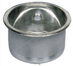Runde Spüle VA-Stahl, hochglanpoliert 285x180 mm