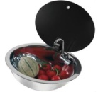 Spüle m. Rauchglass-Abdeckung 330 mm