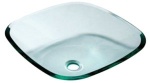 Glas-Waschbecken, halb quadratisch 420 x 420 mm