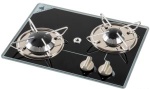 Gaskochfeld aus Kristallglas N.2 Flammen 360x280mm