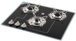 Gaskochfeld aus Kristallglas N.3 Flammen 505x410mm
