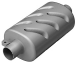 Horizontales Auspuffrohr 40 mm