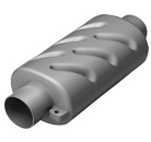 Horizontales Auspuffrohr 60 mm