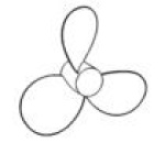 Saturn VA-Stahl Schiffsschraube11"1/2x12