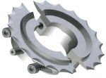 VA-Stahl Leinenschneider Welle Ø25mm aussen Ø 80mm
