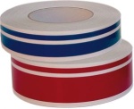 Dekorkband, zweifarbig blau 34 mm