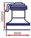 Winde Abdeckung, standard 148 x 144 mm blau