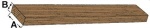 Teakleiste 45x10x2000 mm