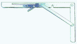 VA-Stahl Tischhalter, klappbar (Paar) 303x165 mm