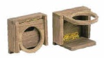 Teak-Glashalter Wandmontage