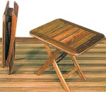 Teakholz-Klapptisch, höhenverstellbar 50x40 cm