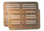 Teakholz-Tischplatte 55x80 cm