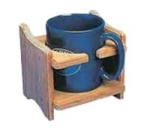 Tasse- o. Dosenhalter aus Teakholz 125x115x100 mm