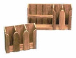 Teakholz-Tellerablage 490x106x228 mm