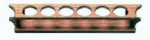 Teakholz-Wandboard 2Gläser 275x87x90 mm