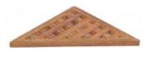 Teakholz-Gitterrost, dreieckig 250x250x17 mm