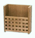 Teakholz-Zeitschriftenablage 265x110x280 mm
