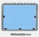 LUKE O.FLANSCH 900X900MM ,R 30