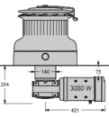 WINSCH W90EL    3000W HORIZONTALMOTOR DREIGANG