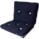 Kapok Doppelkissen 45x37cm / 37x8cm navy