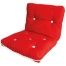 Kapok Doppelkissen 45x37cm / 37x8cm rot