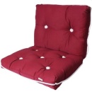 Kapok Doppelkissen 45x37cm / 37x8cm bordeaux