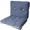 Kapok Doppelkissen 45x37cm / 37x8cm grau