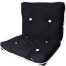 Kapok Doppelkissen 45x37cm / 37x8cm schwarz