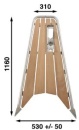 Bugsteg für Segelboote mit Ankerrolle 1150mm