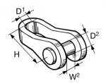 Seldén Toggle RFR 1/4'' Auge/Gabel