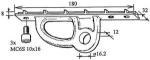 Großbaumbeschlag 32x180mm fuer Rodkicker