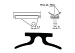 Großbaumbeschlag 23x100 Radius 34mm