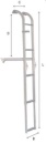 Heckleiter, L=1185mm - eingeschoben 550mm, B=210mm, C=2
