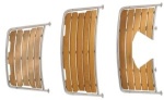 Heckplattform Serie 60, Teak, B=1090mm, H=600mm, Rohr D