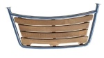 Heckplattform Serie 45, Teak, B=110mm, H=450mm, Rohr D=