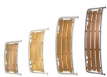 Heckplattform Serie 35, Teak, B=840mm, H=380mm, Rohr D=
