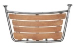 Heckplattform Serie 45, Teak, B=840mm, H=450mm, Rohr D=