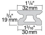 CB Retrofit Schiene 4 Lochabstand niedrig 244cm