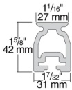 CB Schiene hohes Profil 100cm