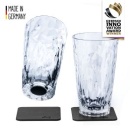 2 x Longdrinkglas Kunststoff CLEAR, 2 x Metall-Nano-Gel