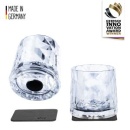 2 x Tumblerglas Kunststoff CLEAR, 2 x Metall-Nano-Gel-P