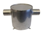 NIRO Wassersammler, Vertikal, Schlauchanschluß Ø75mm,