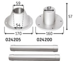 Aluminium Tischbein, Ausziehbar, 700mm