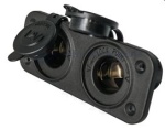 Wasserdichter DC Stecker, 2x 12V Eingang (Doppell)