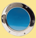 NIRO Bull-Auge, Ø190mm, feste Modell mit Bruchsicheres