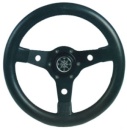 3-Speichen Steuerrad Delfino schwarz Aluminium mit schw