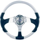 3-Speichen Steuerrad Siren silber Aluminium mit schwarz