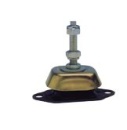 Elastische Motorlager Small, 45° Shore, Stift M12, Abm