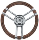 3-Speichen Steuerrad Modell 22 NIRO mit Wurzelholz-look
