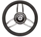 3x Doppelspeichen Steuerrad Type 27B NIRO mit schwarzem